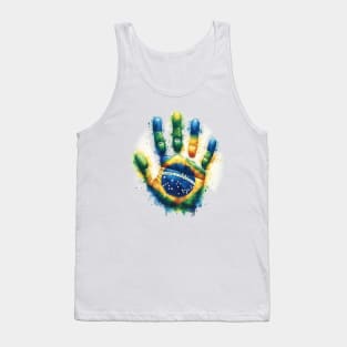 2024 Brazil Pride Hand Souvenir - Brazilian Water Color Art Tank Top